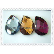Gota en forma de piedra de cristal planas (DZ-nuevo-012)